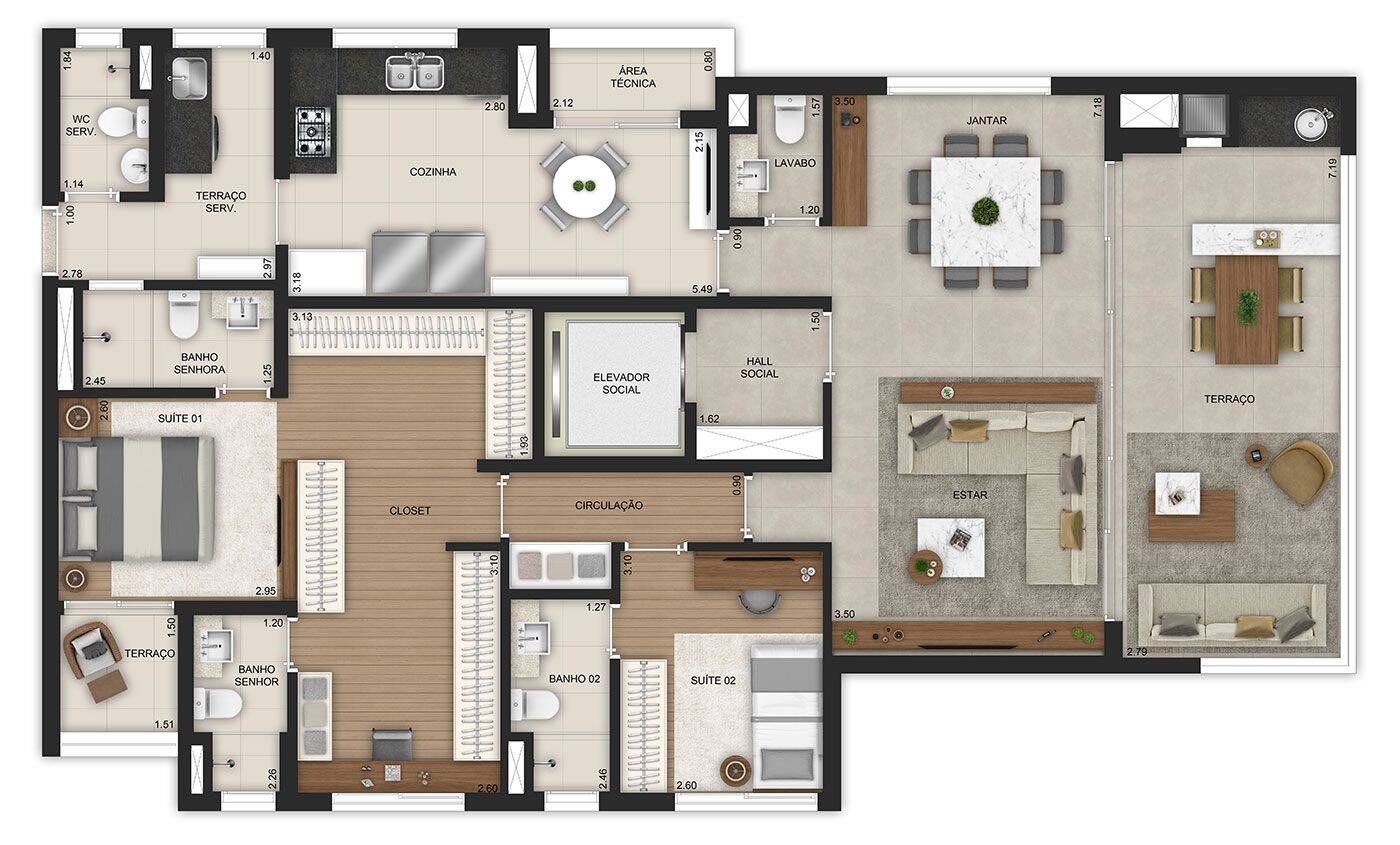 Apartamento, 3 quartos, 141 m² - Foto 15