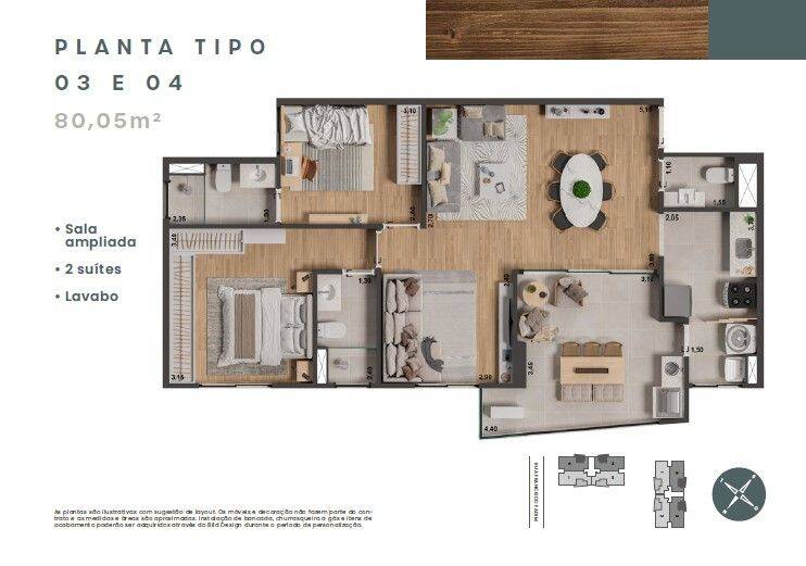 Apartamento, 2 quartos, 80 m² - Foto 7