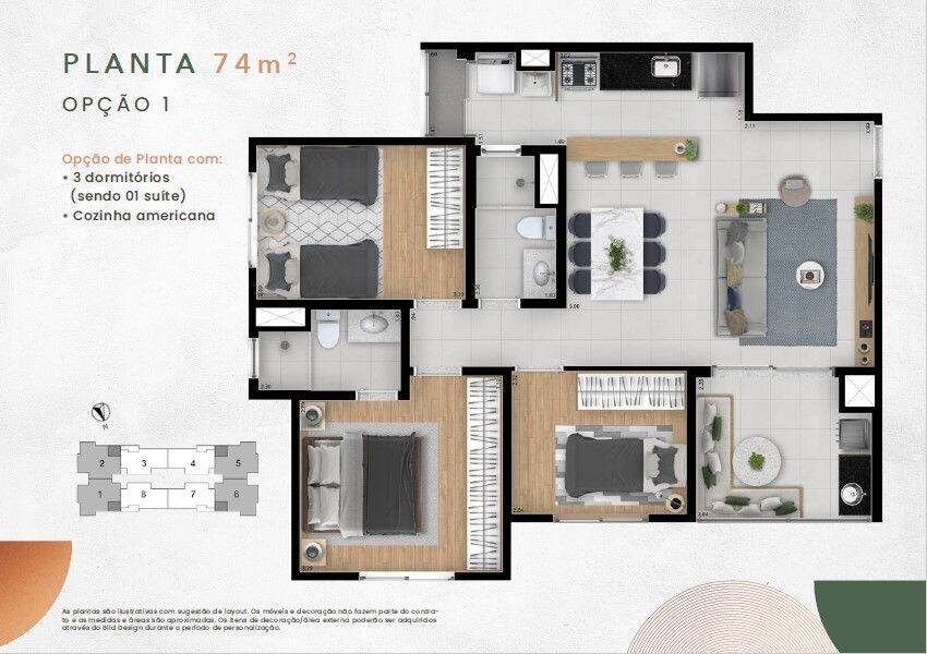 Apartamento, 2 quartos, 61 m² - Foto 5