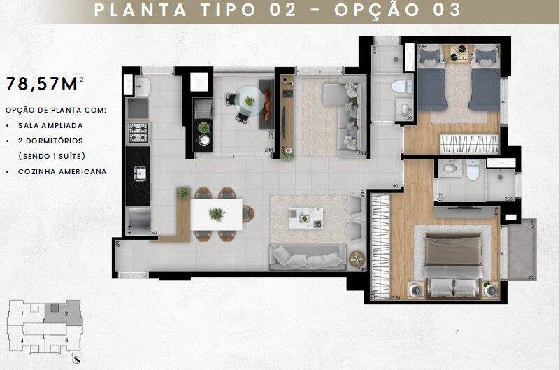 Apartamento, 3 quartos, 78 m² - Foto 10