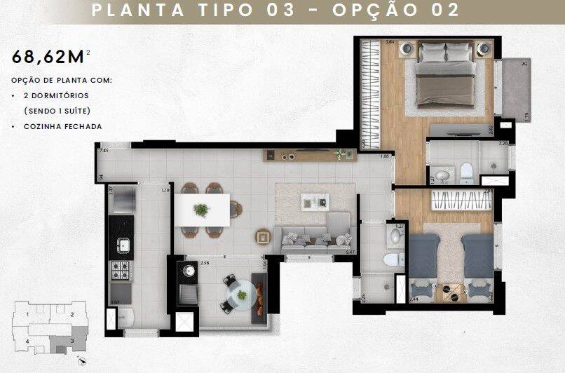 Apartamento, 2 quartos, 67 m² - Foto 8