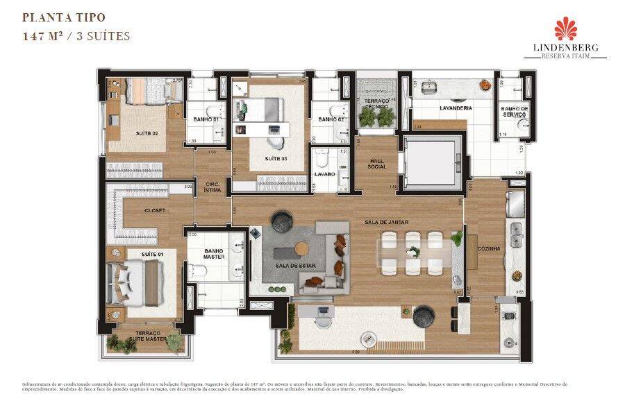 Apartamento, 3 quartos, 147 m² - Foto 11