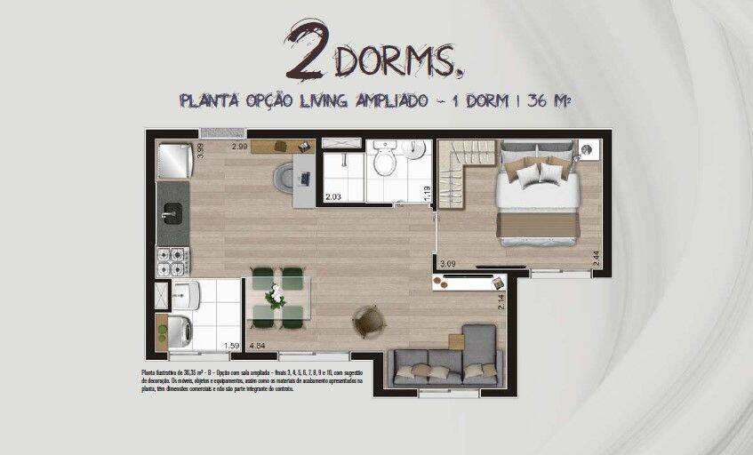 Apartamento, 2 quartos, 36 m² - Foto 13