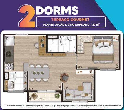 Apartamento, 2 quartos, 37 m² - Foto 20