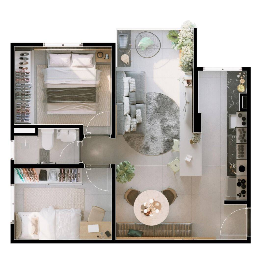 Apartamento, 2 quartos, 42 m² - Foto 2