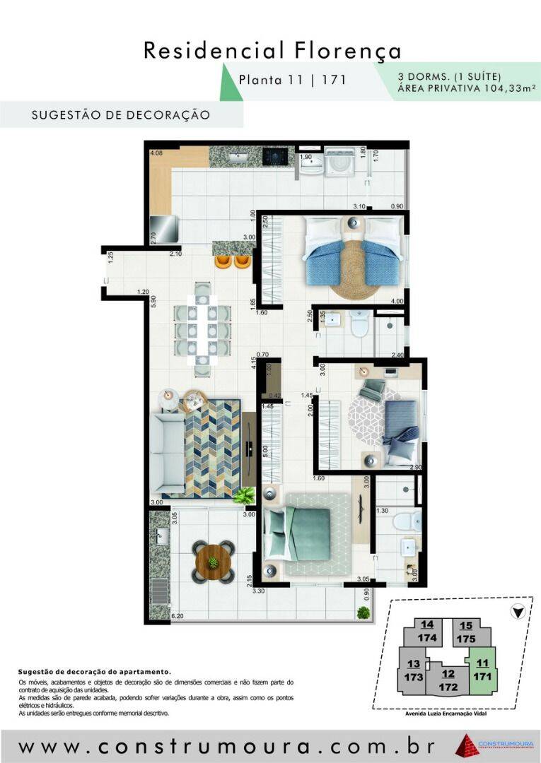Apartamento, 3 quartos, 104 m² - Foto 2