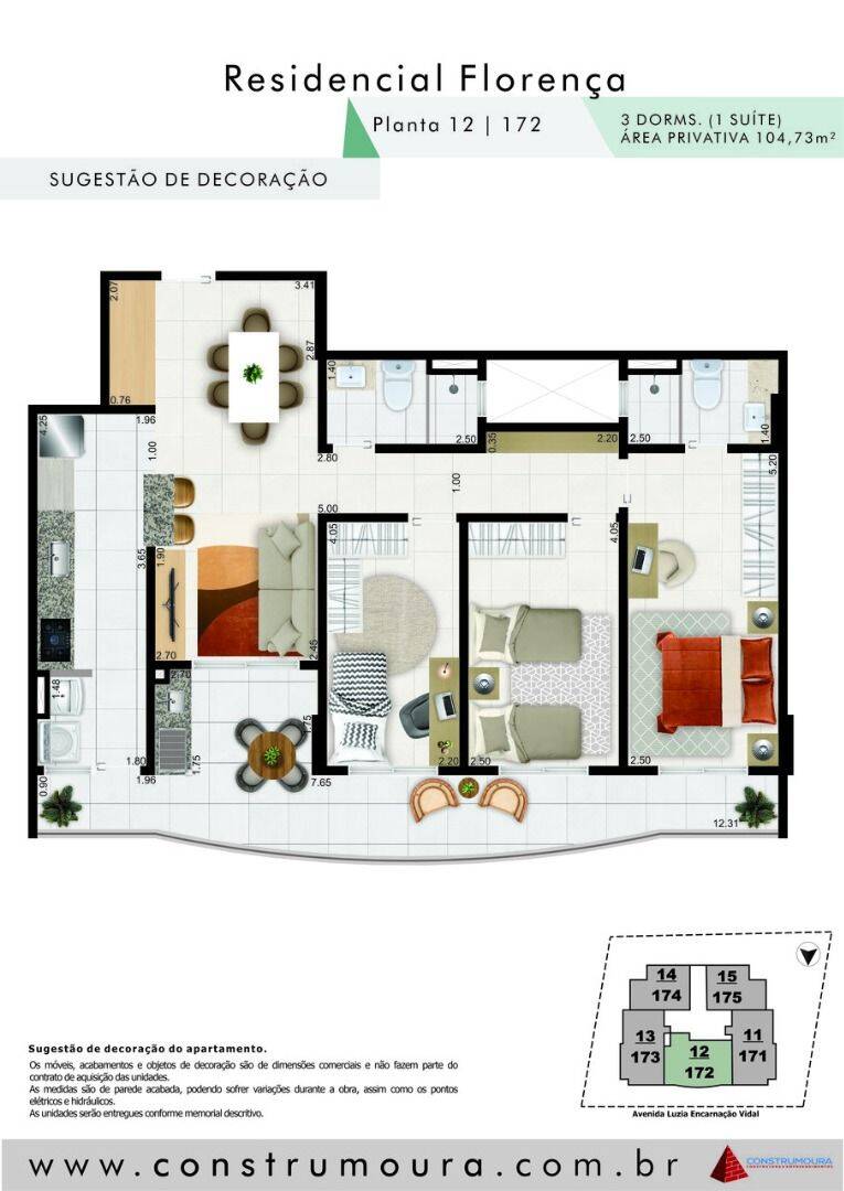 Apartamento, 3 quartos, 104 m² - Foto 3