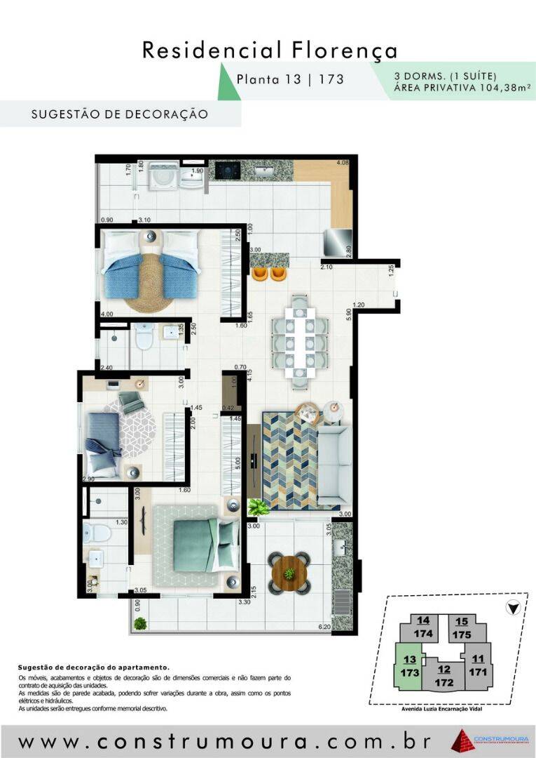 Apartamento, 3 quartos, 104 m² - Foto 3