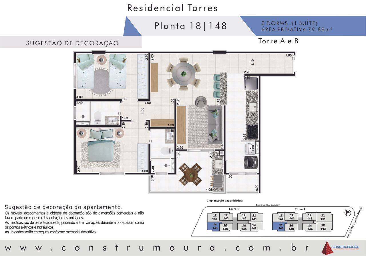 Apartamento, 2 quartos, 79 m² - Foto 2