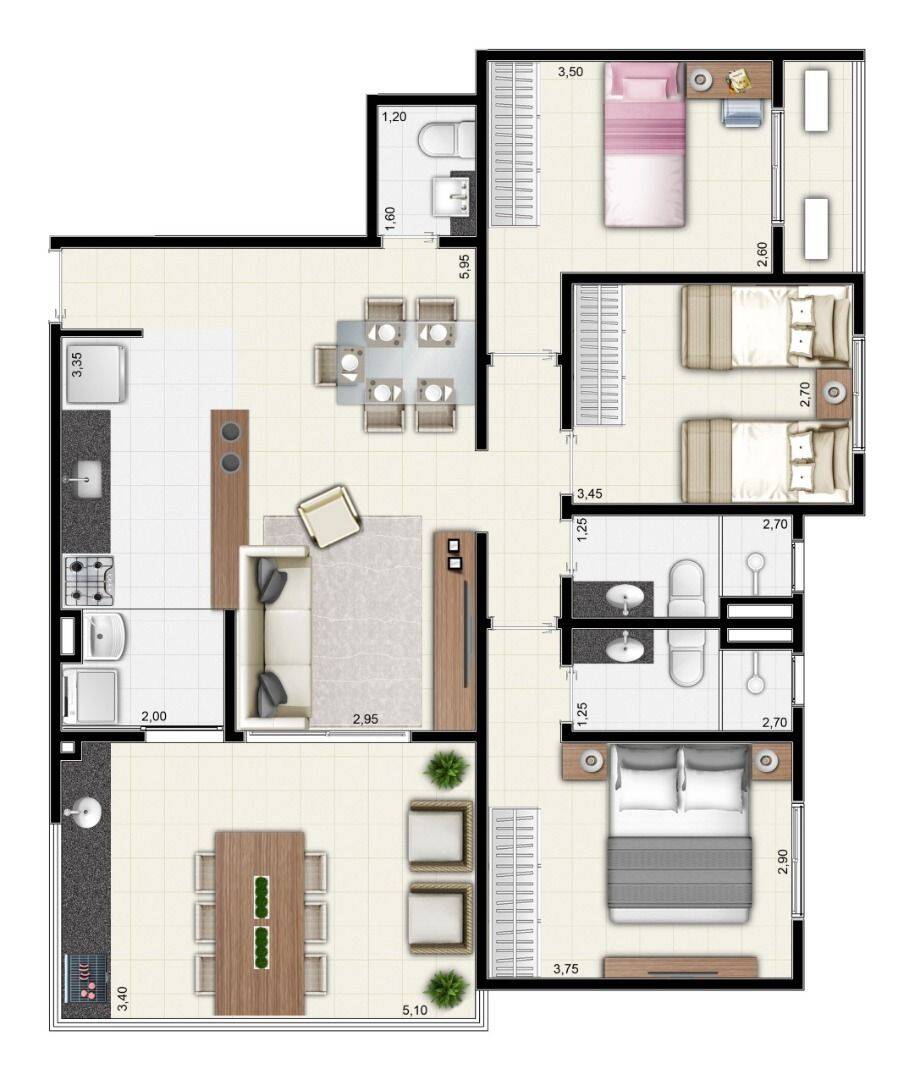 Apartamento, 3 quartos, 103 m² - Foto 35