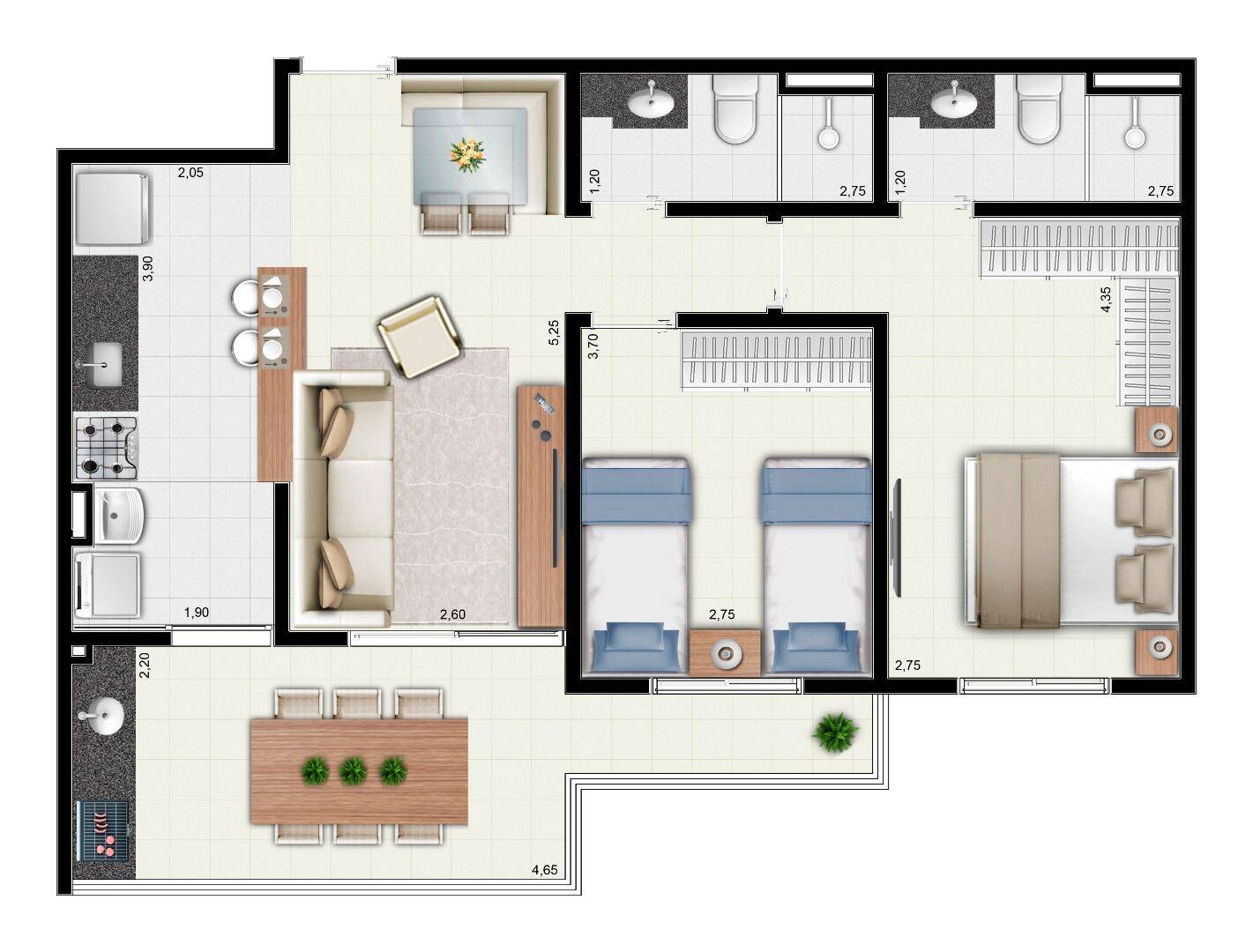 Apartamento, 2 quartos, 73 m² - Foto 34