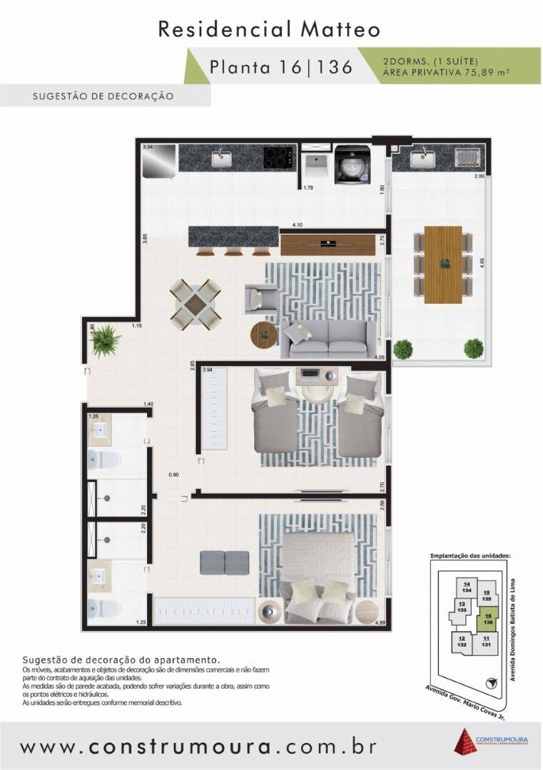 Apartamento, 2 quartos, 75 m² - Foto 13