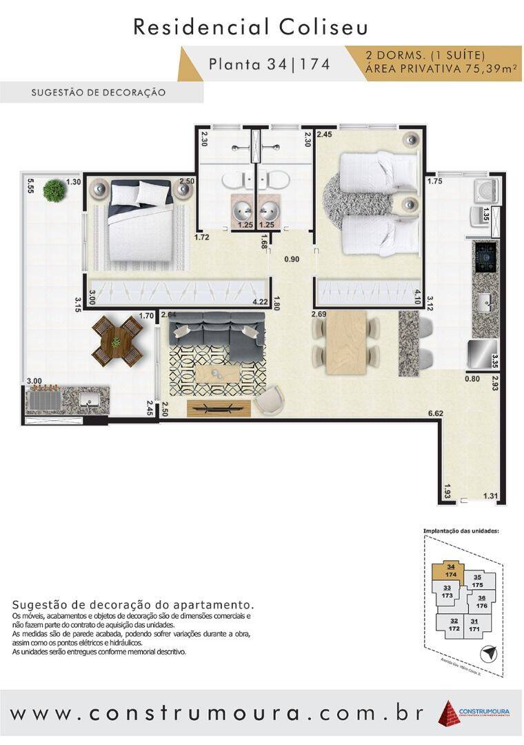 Apartamento, 2 quartos, 75 m² - Foto 3