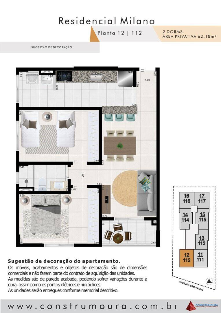 Apartamento, 2 quartos, 62 m² - Foto 3