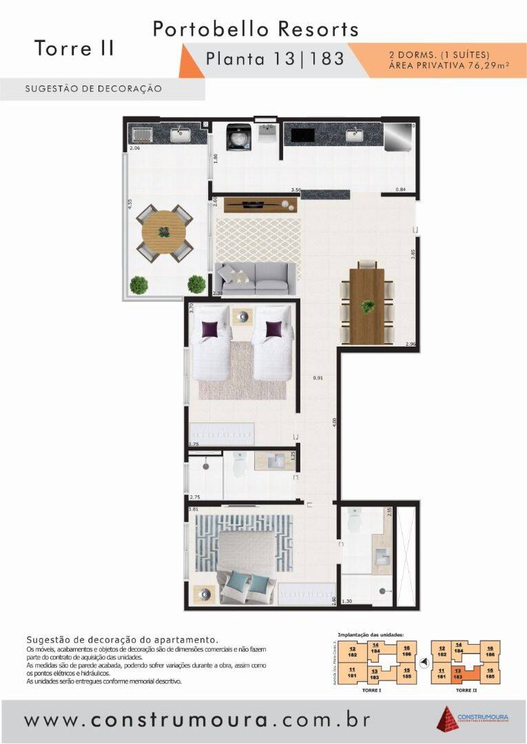 Apartamento, 2 quartos, 76 m² - Foto 2