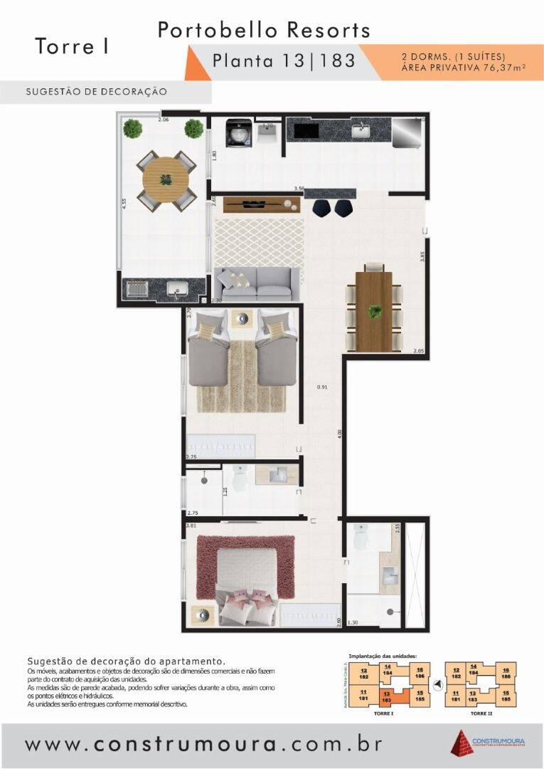 Apartamento, 2 quartos, 76 m² - Foto 2