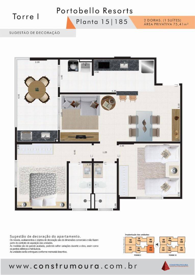 Apartamento, 2 quartos, 75 m² - Foto 2