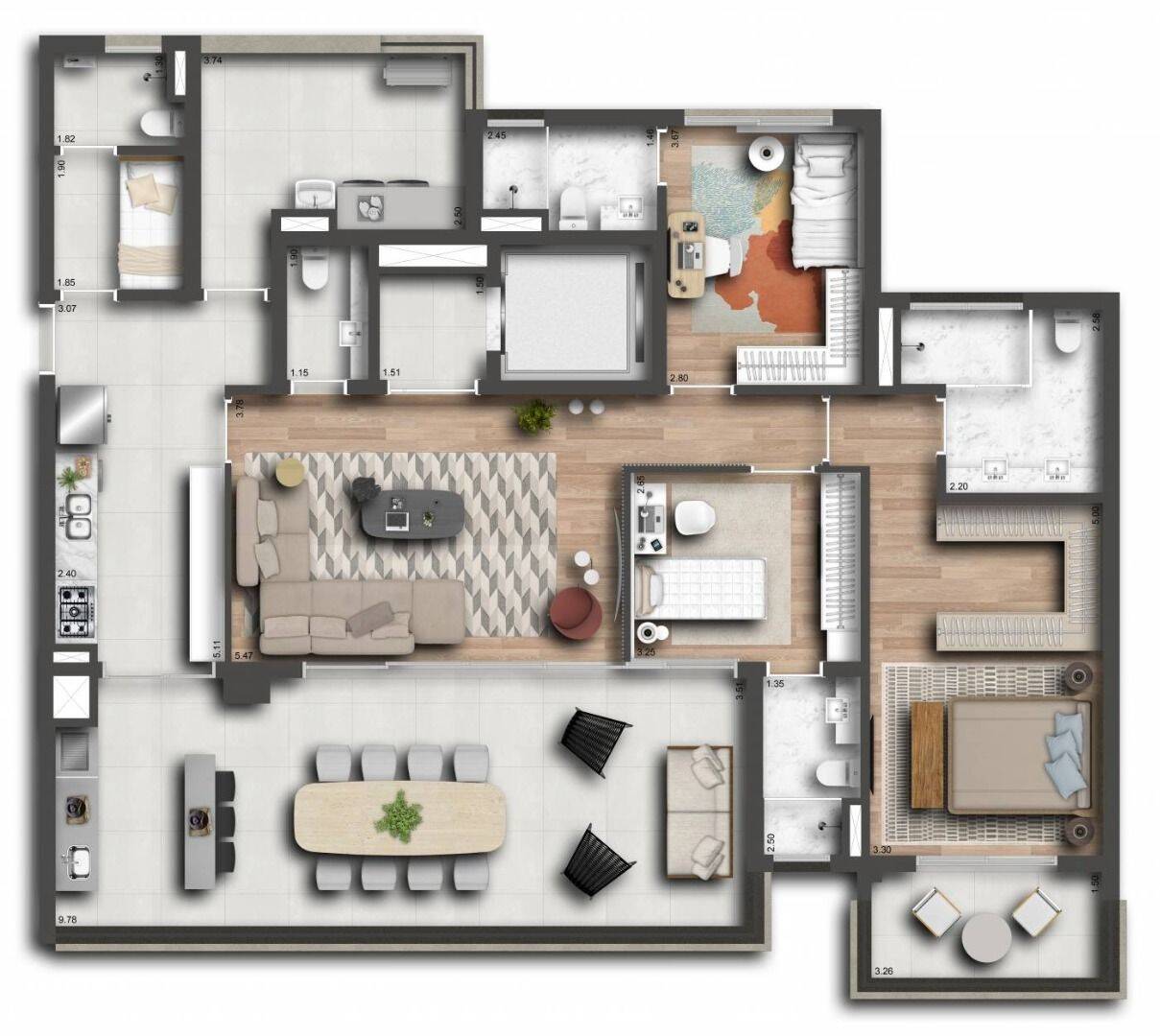 Apartamento, 3 quartos, 173 m² - Foto 21