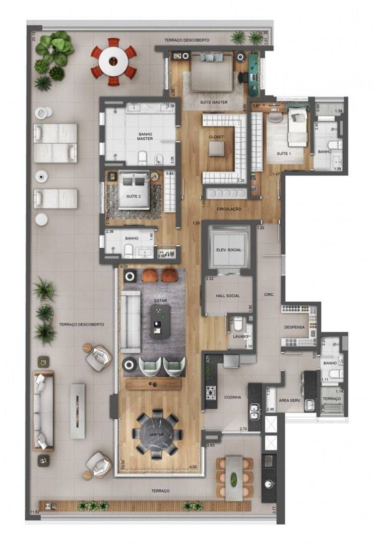 Apartamento, 3 quartos, 216 m² - Foto 11