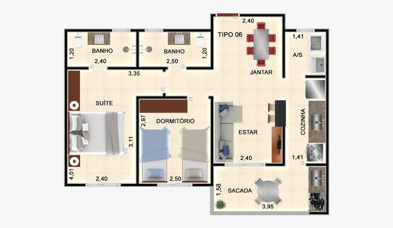 Apartamento, 2 quartos, 57 m² - Foto 42