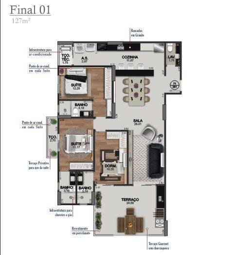 Apartamento, 3 quartos, 127 m² - Foto 15