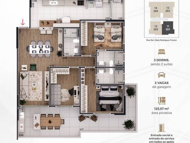 #AP0505 - Apartamento para Venda em Praia Grande - SP
