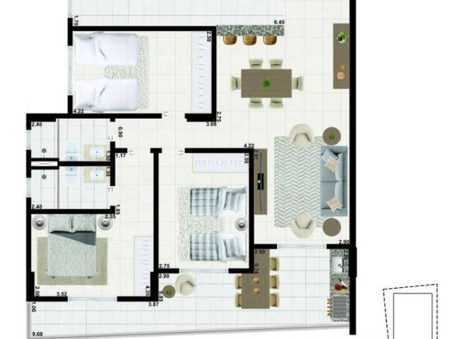 #AP0400 - Apartamento para Venda em Praia Grande - SP - 2