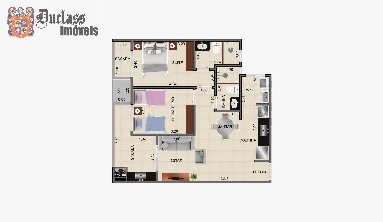 Apartamento, 2 quartos, 62 m² - Foto 3