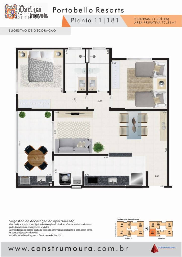 Apartamento, 2 quartos, 77 m² - Foto 2