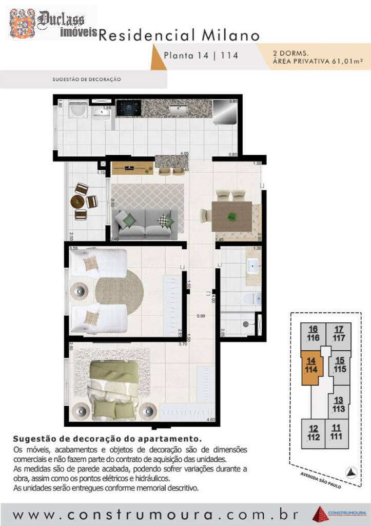Apartamento, 2 quartos, 61 m² - Foto 5