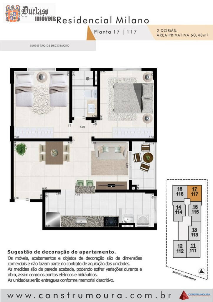 Apartamento, 2 quartos, 60 m² - Foto 3