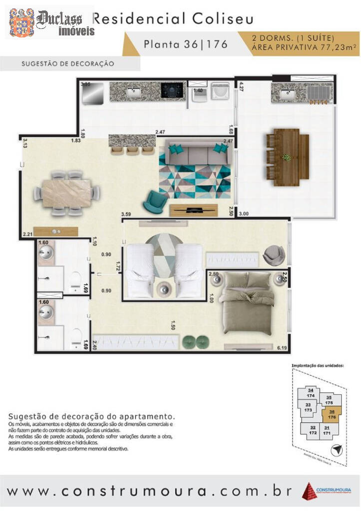 Apartamento, 2 quartos, 77 m² - Foto 3