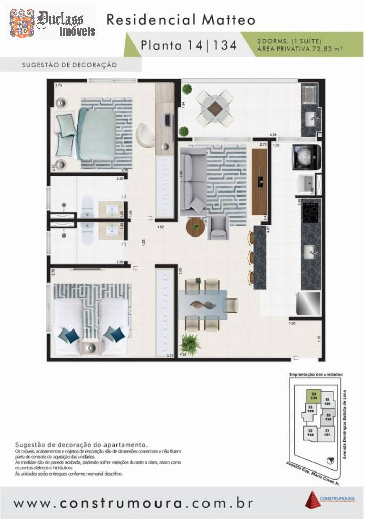 Apartamento, 2 quartos, 72 m² - Foto 2