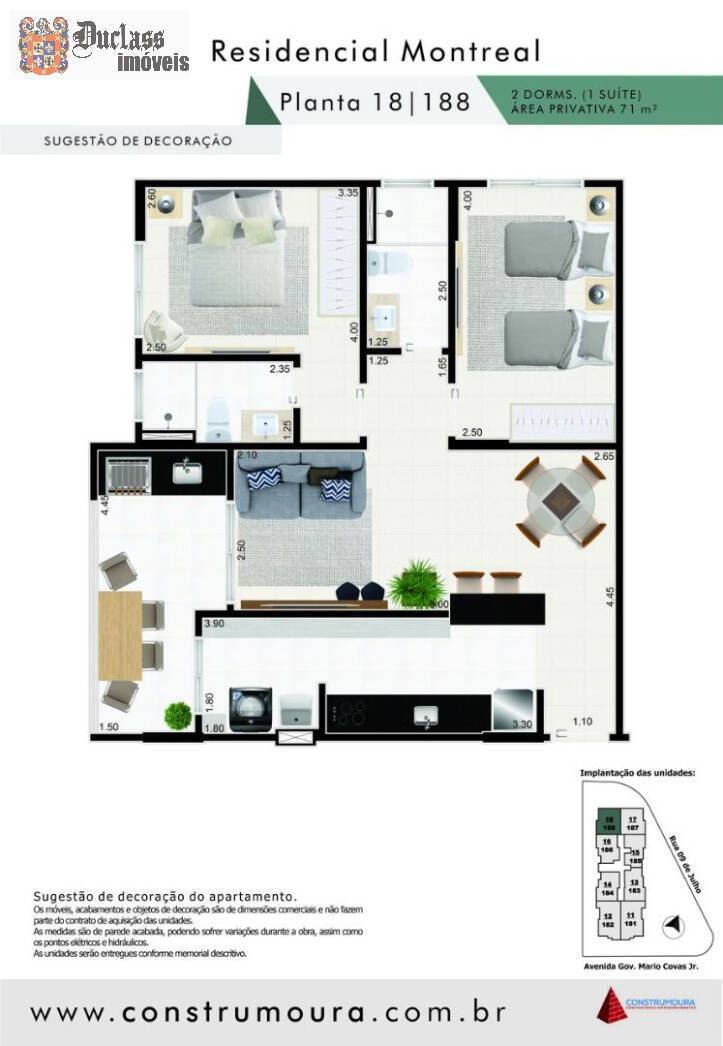 Apartamento, 2 quartos, 71 m² - Foto 2