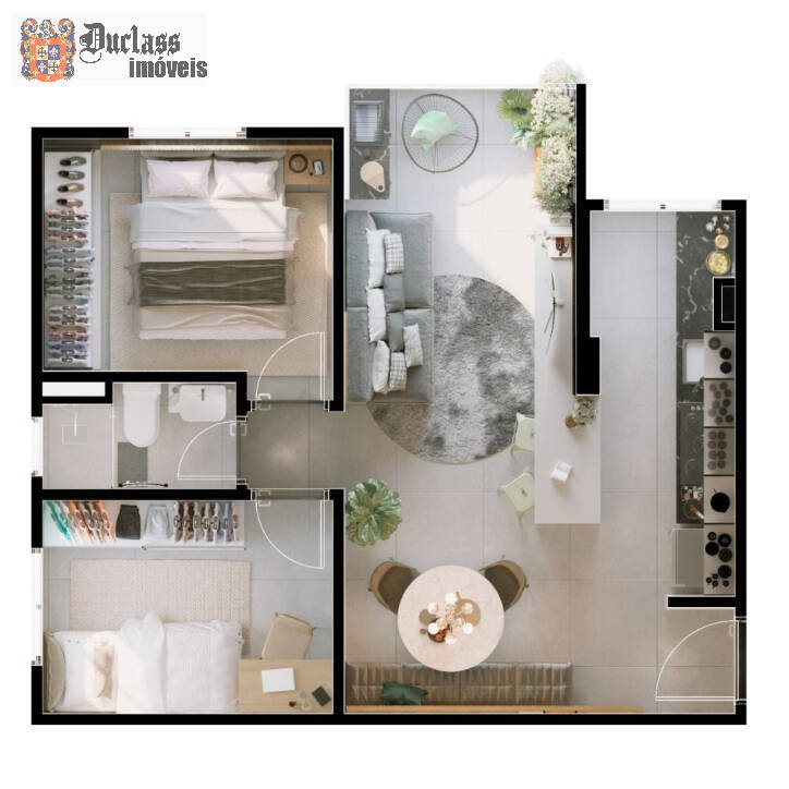 Apartamento, 2 quartos, 42 m² - Foto 2